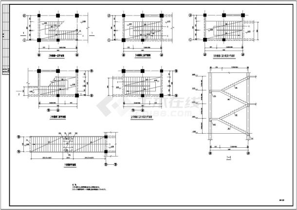 某三层混凝土框架结构会所设计cad全套结构施工图（含设计说明）-图一