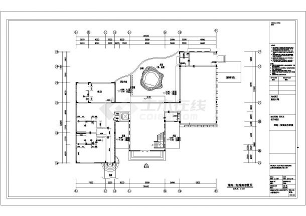 [广东]某豪华二层别墅CAD建筑设计构造施工图-图二