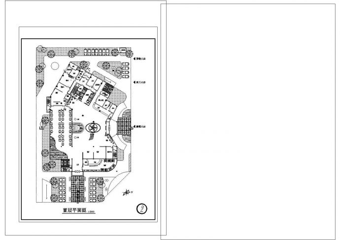 宾馆建筑方案CAD图纸设计_图1