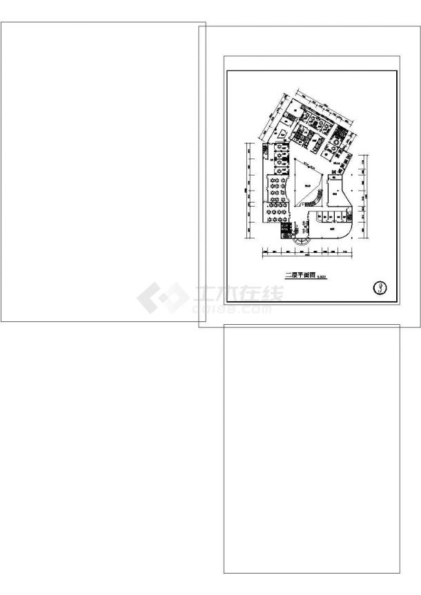 宾馆建筑方案CAD图纸设计-图二