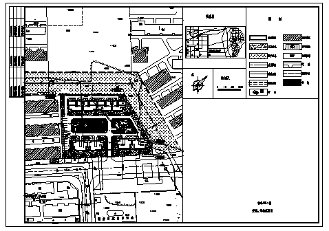 某城市纺建路小区规划设计cad图,共三张-图一