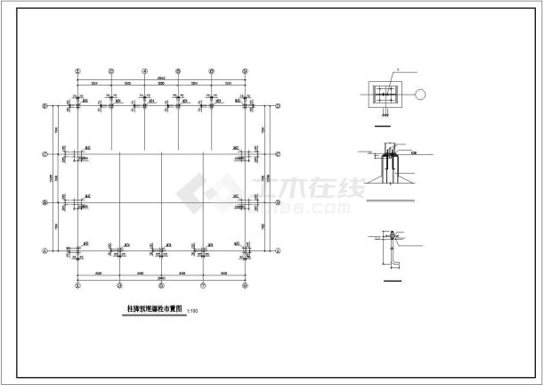 厂房设计_28.2x26m 钢结构厂房结构设计cad图纸-图二