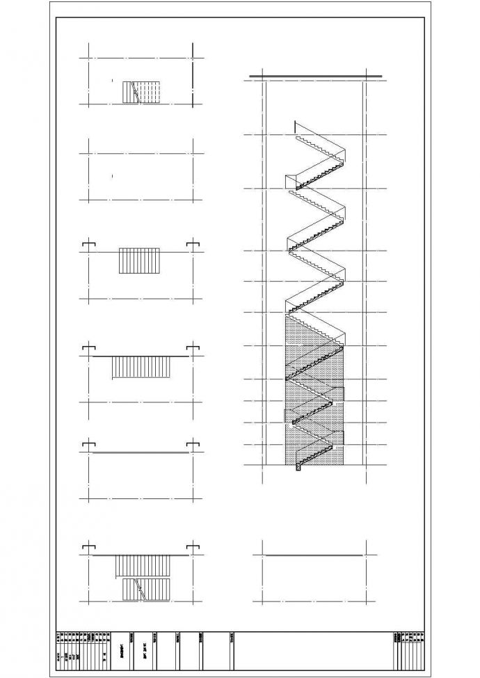 成都现代多层幕墙式商业建筑施工图(大学设计)_图1