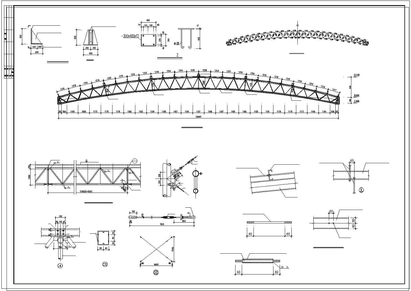 厂房设计_42x30m单层钢屋架厂房结构cad施工图