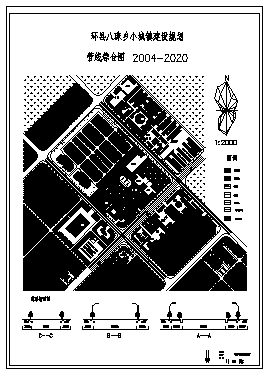 某县城某小城镇建设规划设计cad图，共四张-图二
