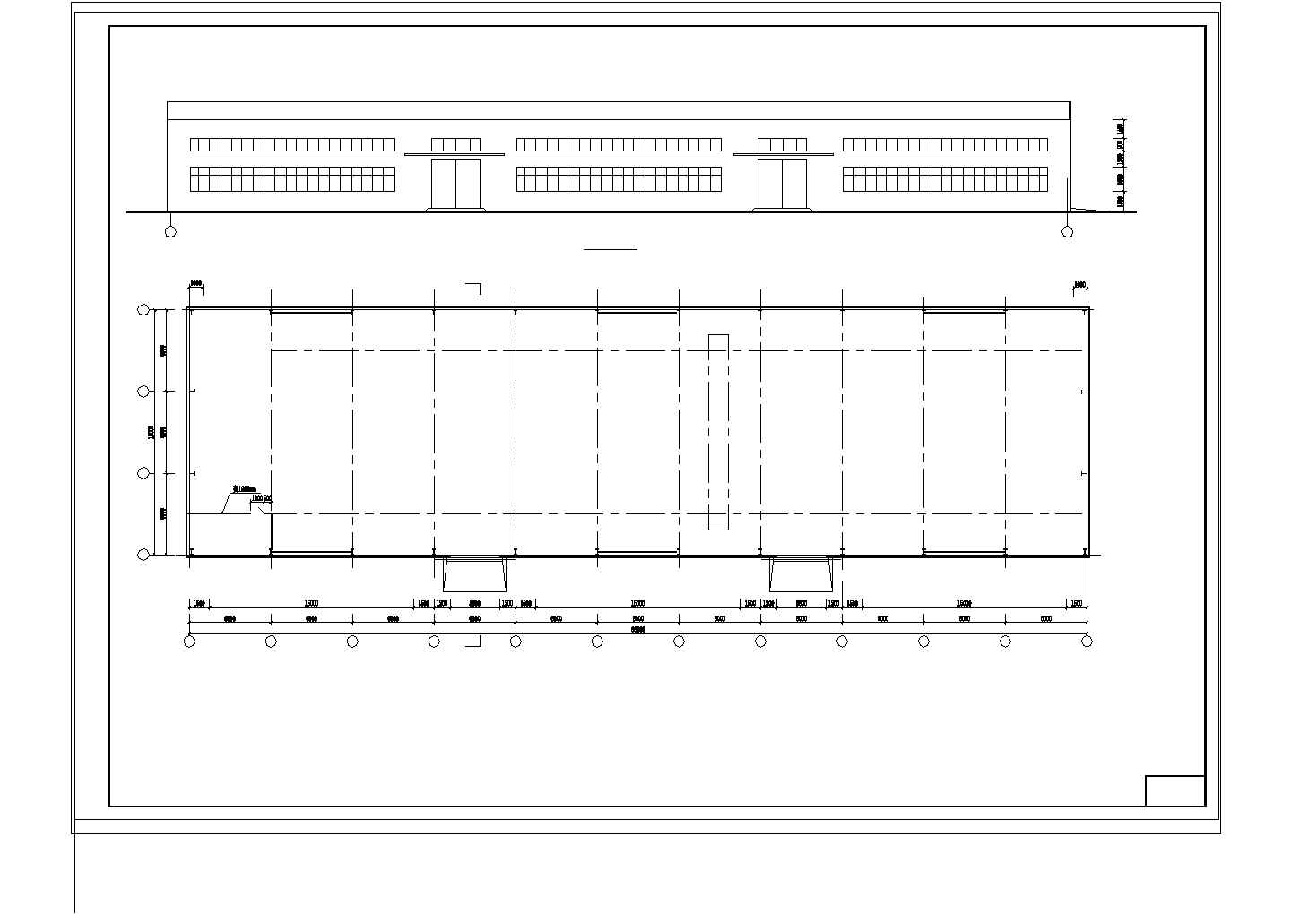 厂房设计_66x18m 18m跨钢结构厂房结构cad施工图纸