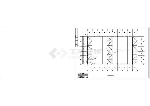 厂房设计_60x33m 24m跨钢结构厂房cad结构施工图-图二