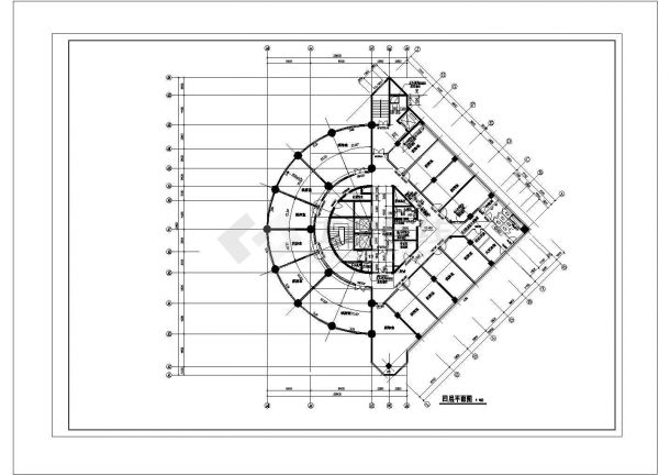 某二十二层大酒店建筑方案图非常标准cad图纸设计-图二