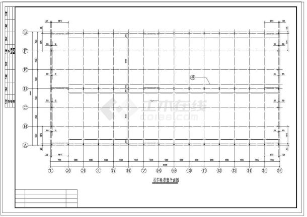厂房设计_91x45m 单层轻钢结构厂房结构cad施工图-图二