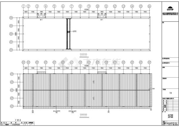 某石材公司跨距为26米轻型门式钢屋架结构厂房设计cad全套结构施工图（含设计说明）-图二