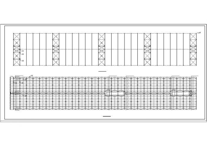 厂房设计_168x30m 30m跨厂房轻钢cad结构施工图_图1