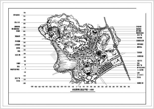 某四季公园CAD全套设计完整建筑规划设计总平面-图一