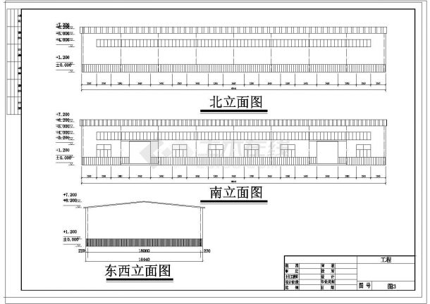 厂房设计_756、864、1225平米节水设备公司单层门式轻钢结构18m跨厂房cad结构图-图二