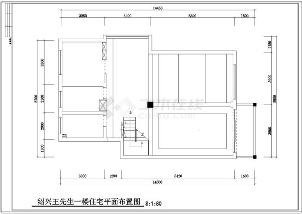 [绍兴]某两层别墅家居室内装修设计cad图纸-图一