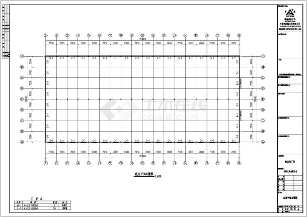 某公司跨度为28米单层结构单山五跨门式刚架厂房设计cad全套结构施工图（含设计说明）-图二