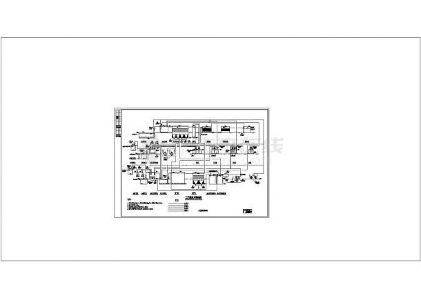 某印刷电路板厂污水水解酸化处理流程图非常标准CAD图纸设计-图一