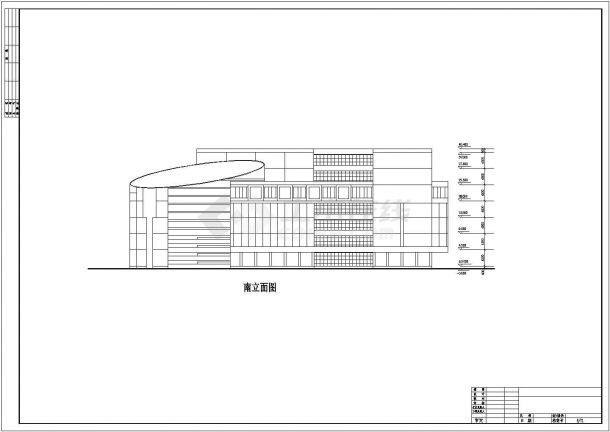 浙江省绍兴市某地区新建某购物中心初步设计方案CAD规划图纸-图一