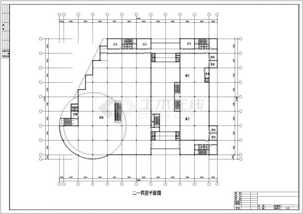 浙江省绍兴市某地区新建某购物中心初步设计方案CAD规划图纸-图二