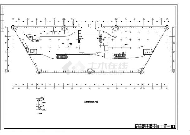 安徽省某市某机场航站楼空调cad施工设计平面图-图二