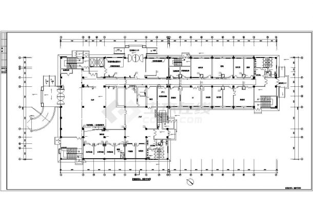  -1+6层4120.3平米县中医院门诊楼给排水设计施工图（长79.5米 宽37.5米）-图一