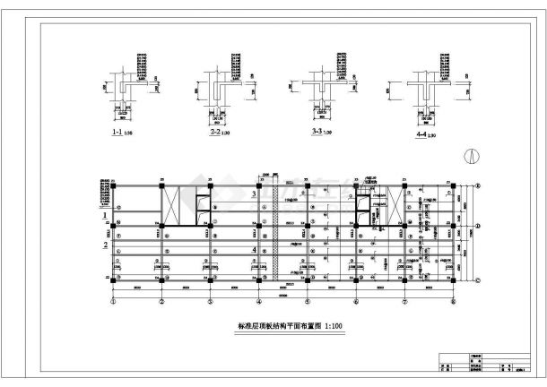某12层框剪商业公寓楼建筑设计cad图纸，共2张-图一