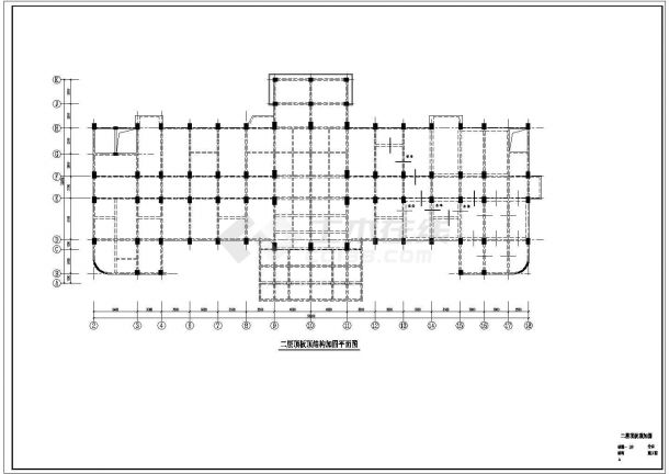 某地医院门诊楼综合楼加固改造结构施工图（含各层平面图）-图一