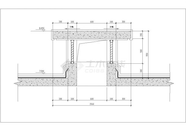 某学校综合楼建筑图CAD大样详细通气孔大样-图一