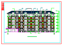 多层住宅楼（端头带底商）建筑设计施工图-图二