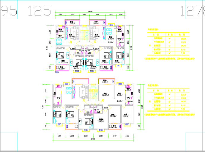 某地多层住宅经典户型CAD图纸_图1