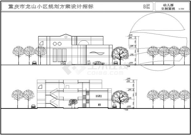 某幼儿园建筑CAD全套设计构造完整方案-图二