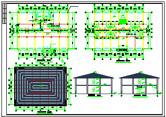 北方小办公楼施工CAD设计图_图1