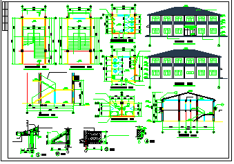 北方小办公楼施工CAD设计图-图二