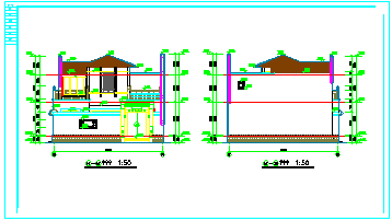 北京经典四合院全套建筑CAD施工及效果图纸-图二
