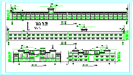 二层商业楼门面房建施设计CAD图纸-图二