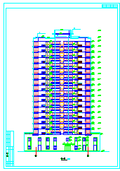 [北京]某高层单身公寓建筑cad施工设计图纸-图二