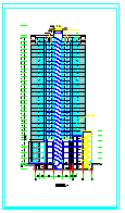 某32层某高层住宅建筑楼施工cad设计图纸-图二