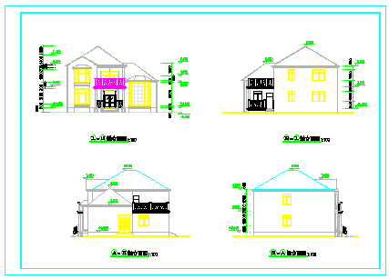 经典小别墅全套cad建筑结构施工图纸_图1