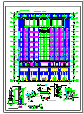 北京高层写字楼cad建筑施工设计图-图二