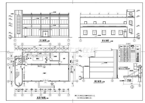 某食堂全套CAD完整大样设计构造建筑施工图-图一