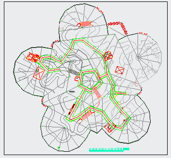 某华南植物园架空木步道CAD设计平面图-图一