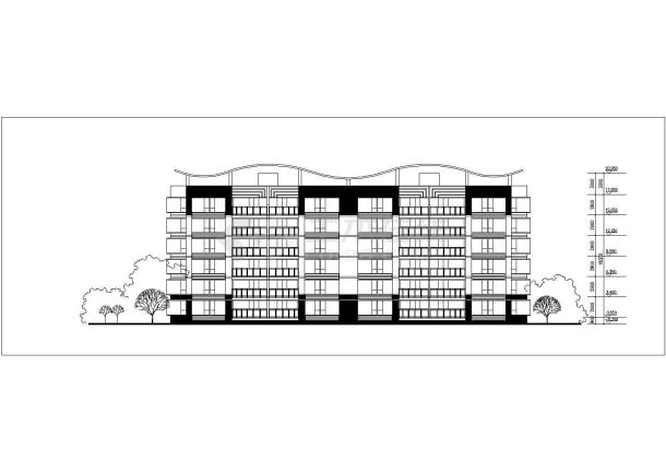 太仓市第一中学教师家属院6层砖混结构住宅楼平立面设计CAD图纸-图二