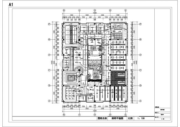 【湖南】某科技产业园办公楼装修强弱电气施工图-图一