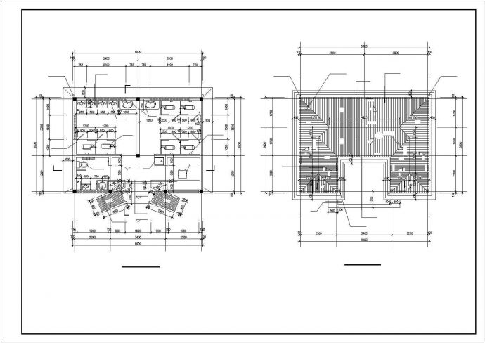 某地区砖混结构公厕建筑方案设计施工CAD图纸_图1