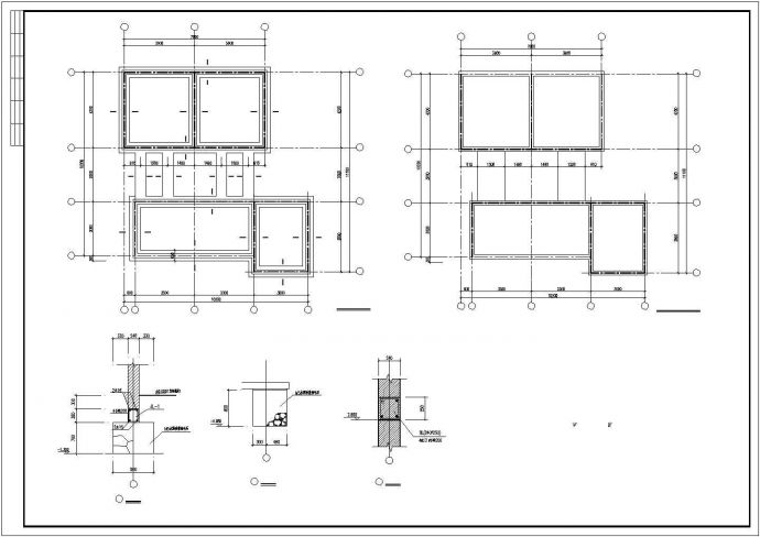 某地区仿古砖木结构墓区公厕建筑方案设计施工CAD图纸_图1
