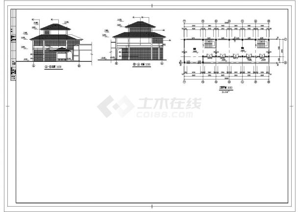 某商业街设计CAD建筑大样完整施工图-图一