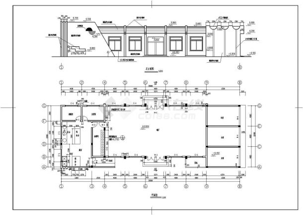 某食堂建筑CAD设计构造详细施工图-图一
