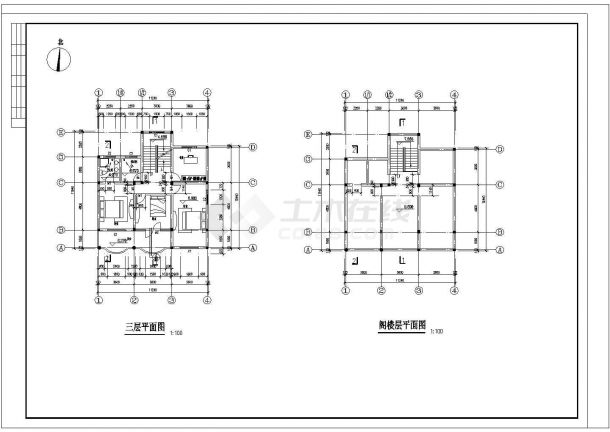 【南京】某地新型自建农居房全套建筑施工设计cad图-图一