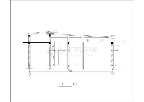 某地区砖混结构欧式公厕建筑方案设计施工CAD图纸-图一