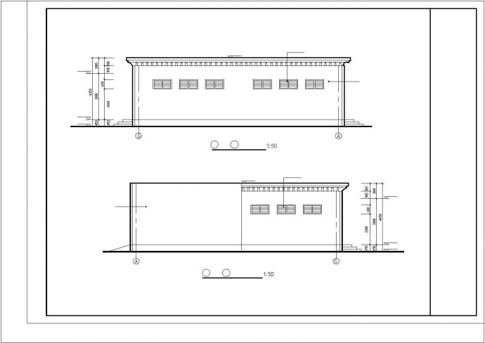 某地区砖混结构市城区土建公厕建筑方案设计施工CAD图纸_图1
