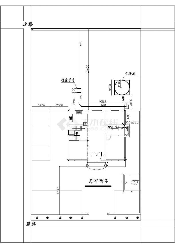 【六安】某农村多层小别墅楼全套建筑施工设计cad图纸-图二